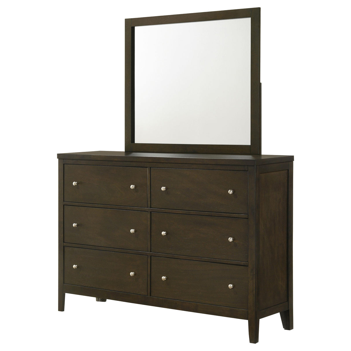 Wilkes 6-drawer Dresser and Mirror Dark Cocoa from Coaster - Luna Furniture