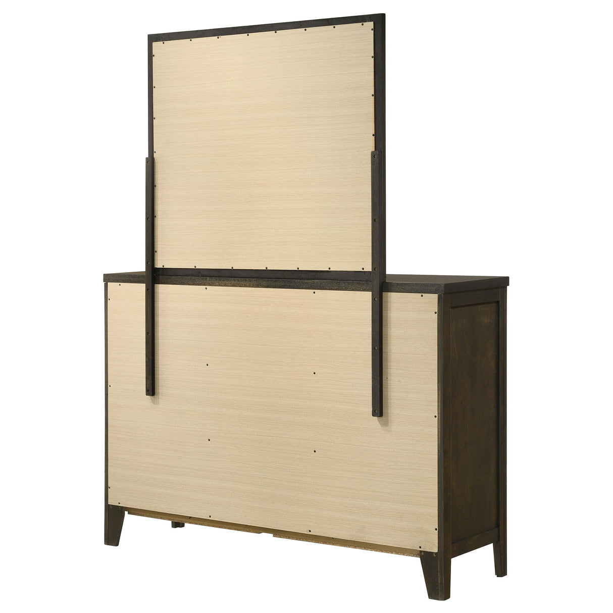 Wilkes 6-drawer Dresser and Mirror Dark Cocoa from Coaster - Luna Furniture