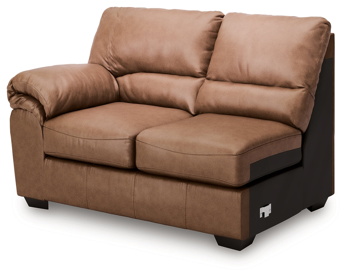 WillowBend Caramel Left-Arm Facing Loveseat from Ashley - Luna Furniture
