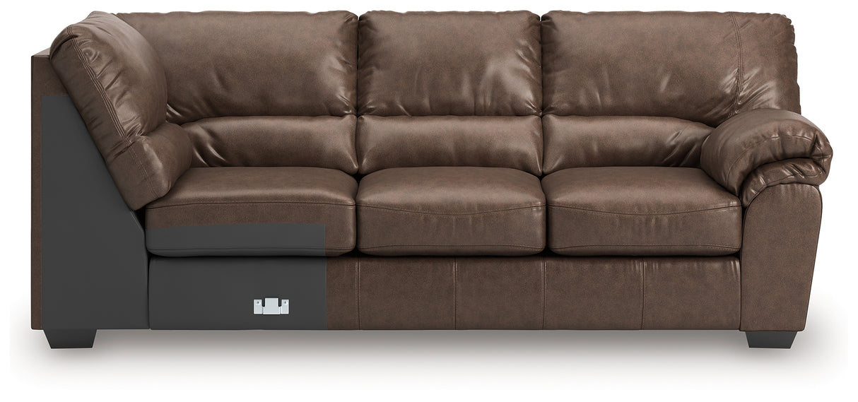 WillowBend Umber Right-Arm Facing Sofa with Corner Wedge from Ashley - Luna Furniture