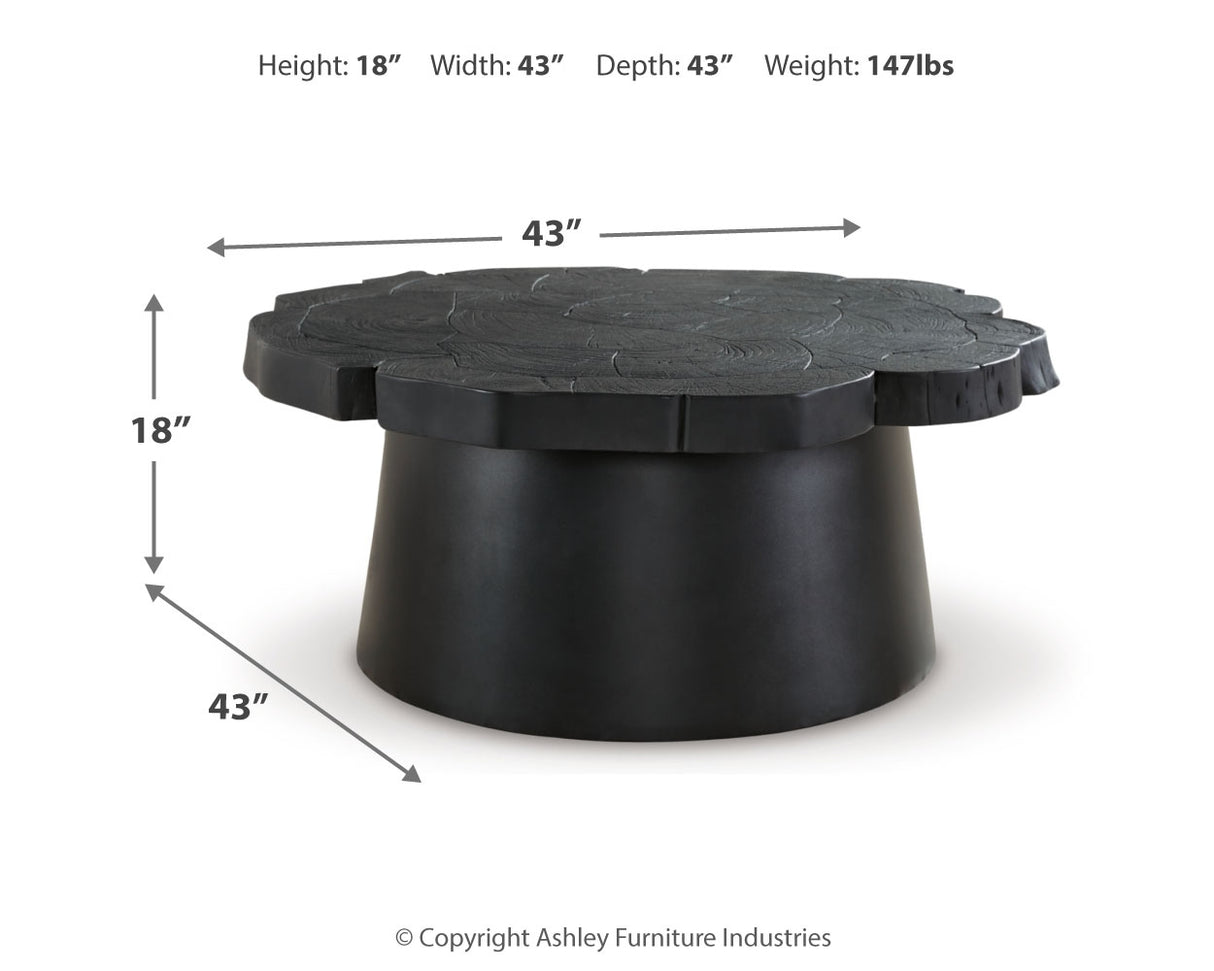 Wimbell Coffee Table with 2 End Tables in Black from Ashley - Luna Furniture