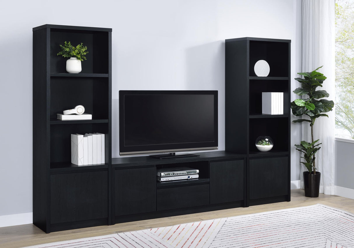 Winfield Black 3-Piece Entertainment Center 60-inch TV Stand from Coaster - Luna Furniture