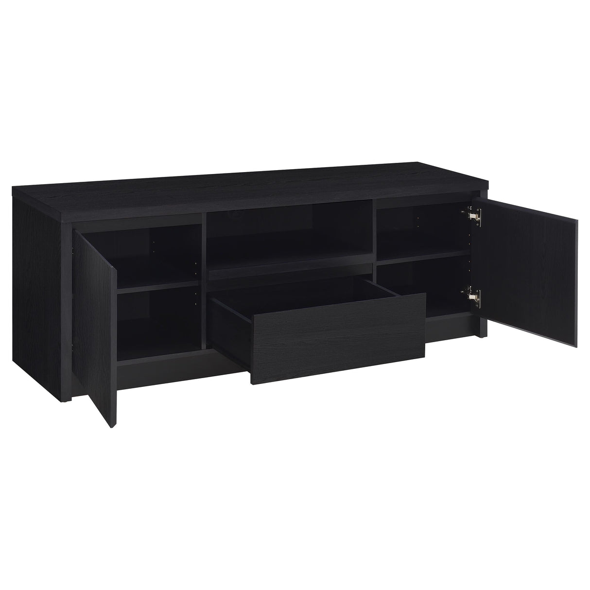 Winfield Black 3-Piece Entertainment Center 60-inch TV Stand from Coaster - Luna Furniture