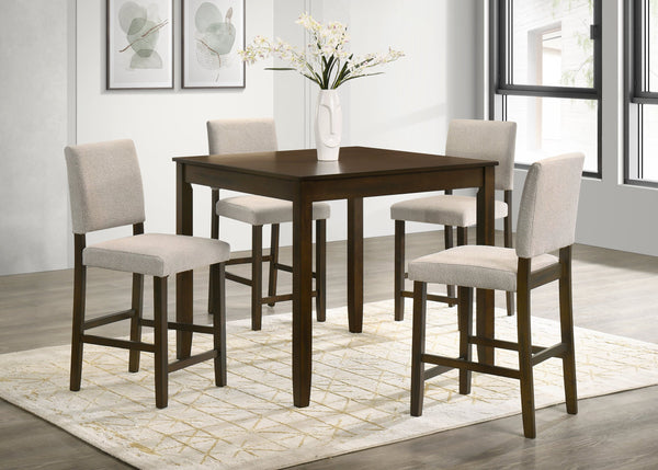 Winner Brown 5-Piece Counter Height Set