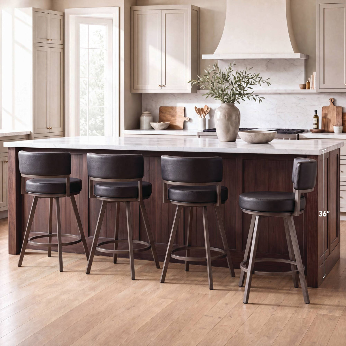 Geno Black 24" Commercial Grade Counter Stool from Steve Silver - Luna Furniture