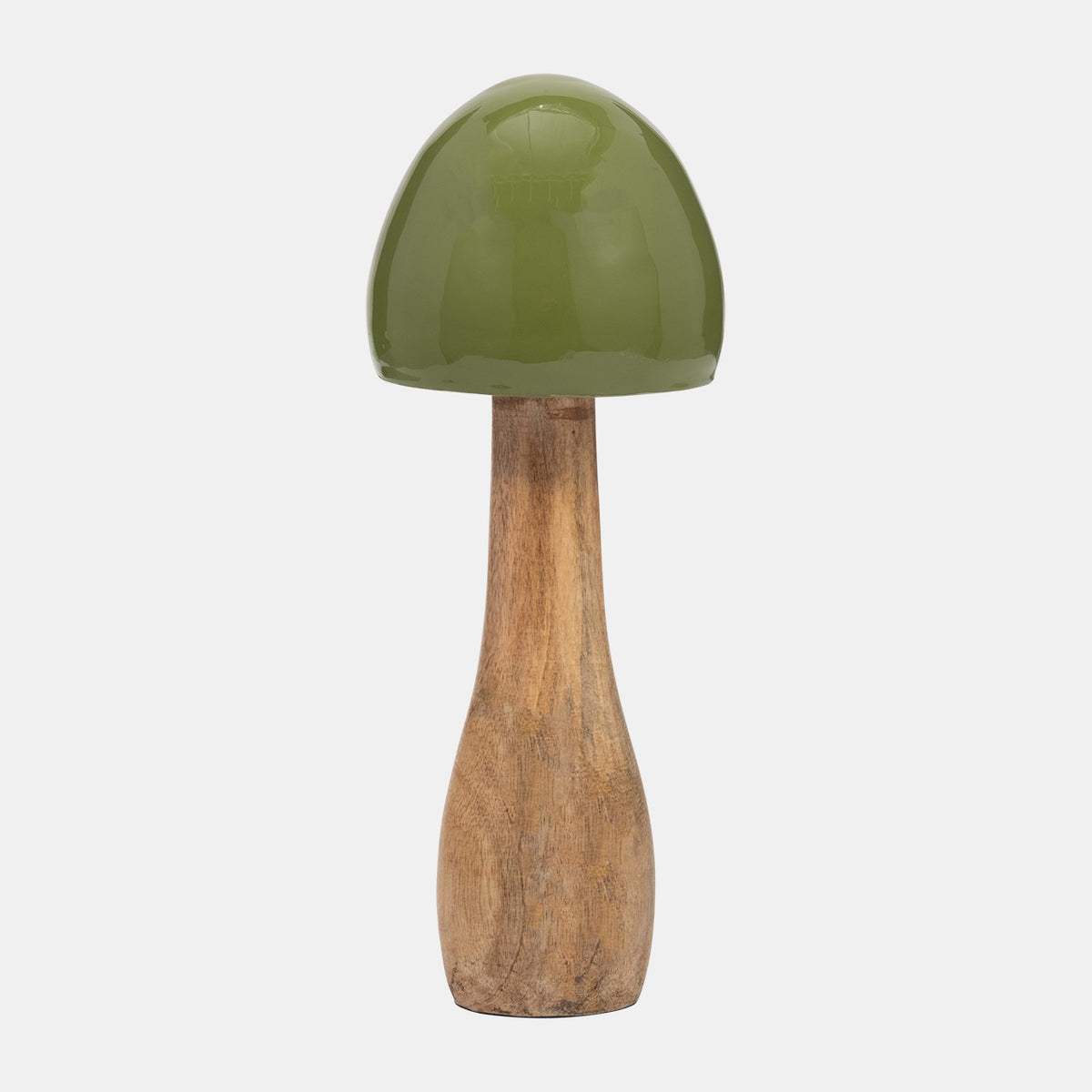 Wood, 10" Coned Mushroom, Olive Luna Furniture