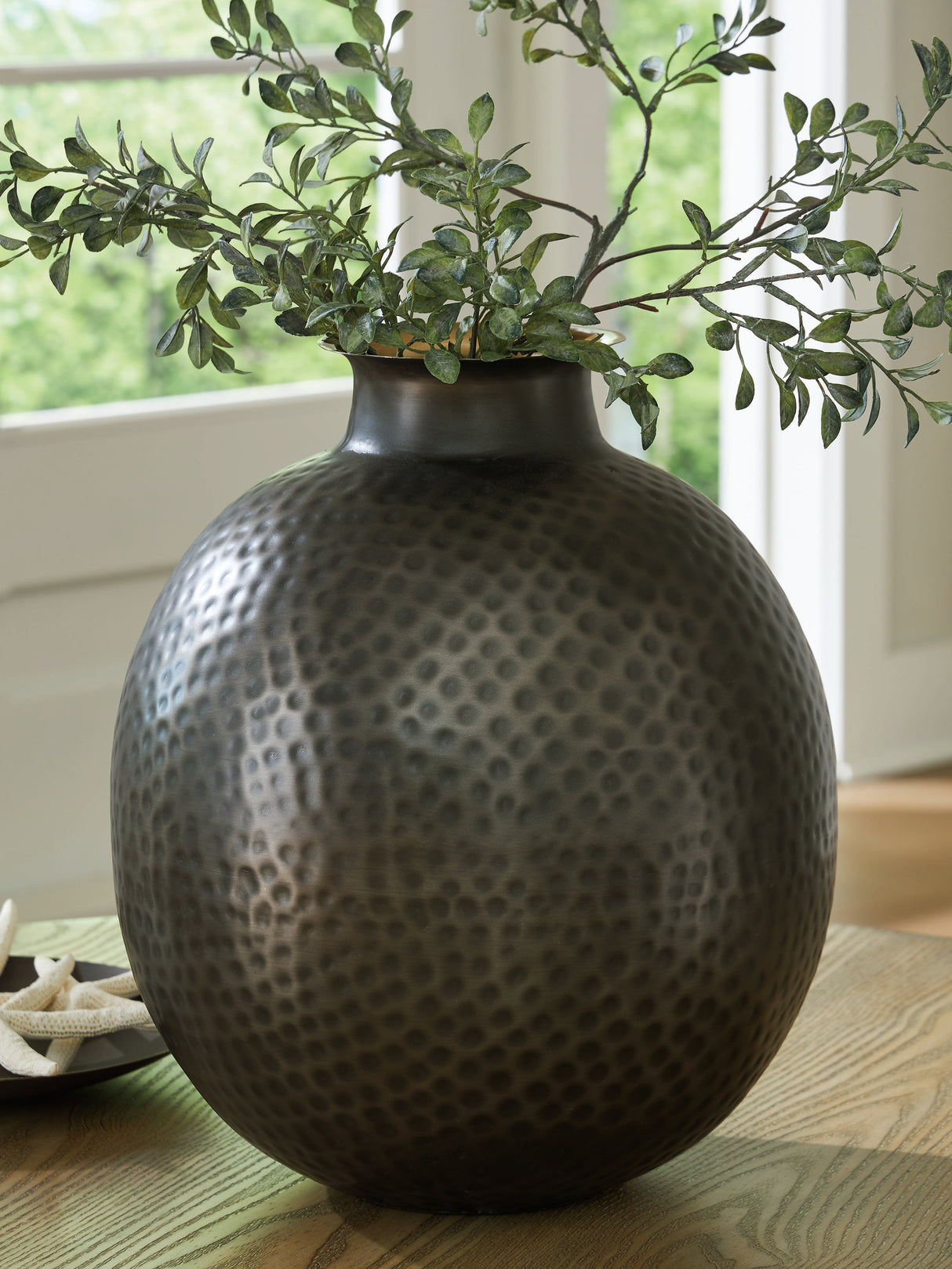 Woody Pewter/Gold Finish Vase from Ashley - Luna Furniture