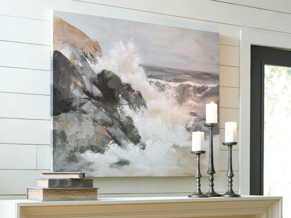 Worthner Tan/Gray/White Wall Art