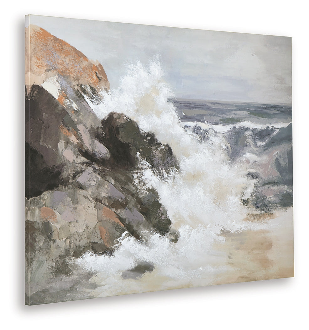 Worthner Tan/Gray/White Wall Art from Ashley - Luna Furniture