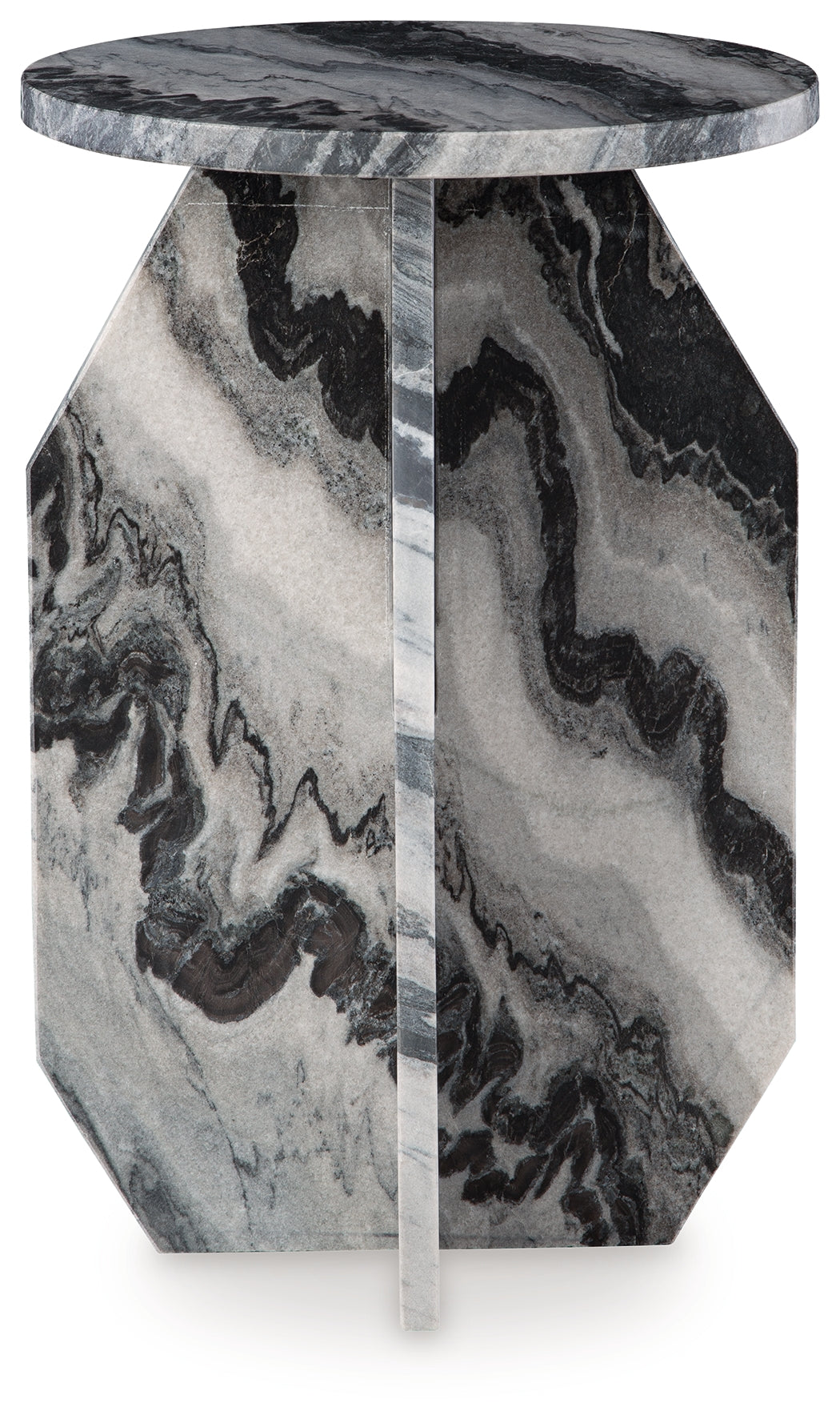 Wrenlane White/Black Accent Table from Ashley - Luna Furniture