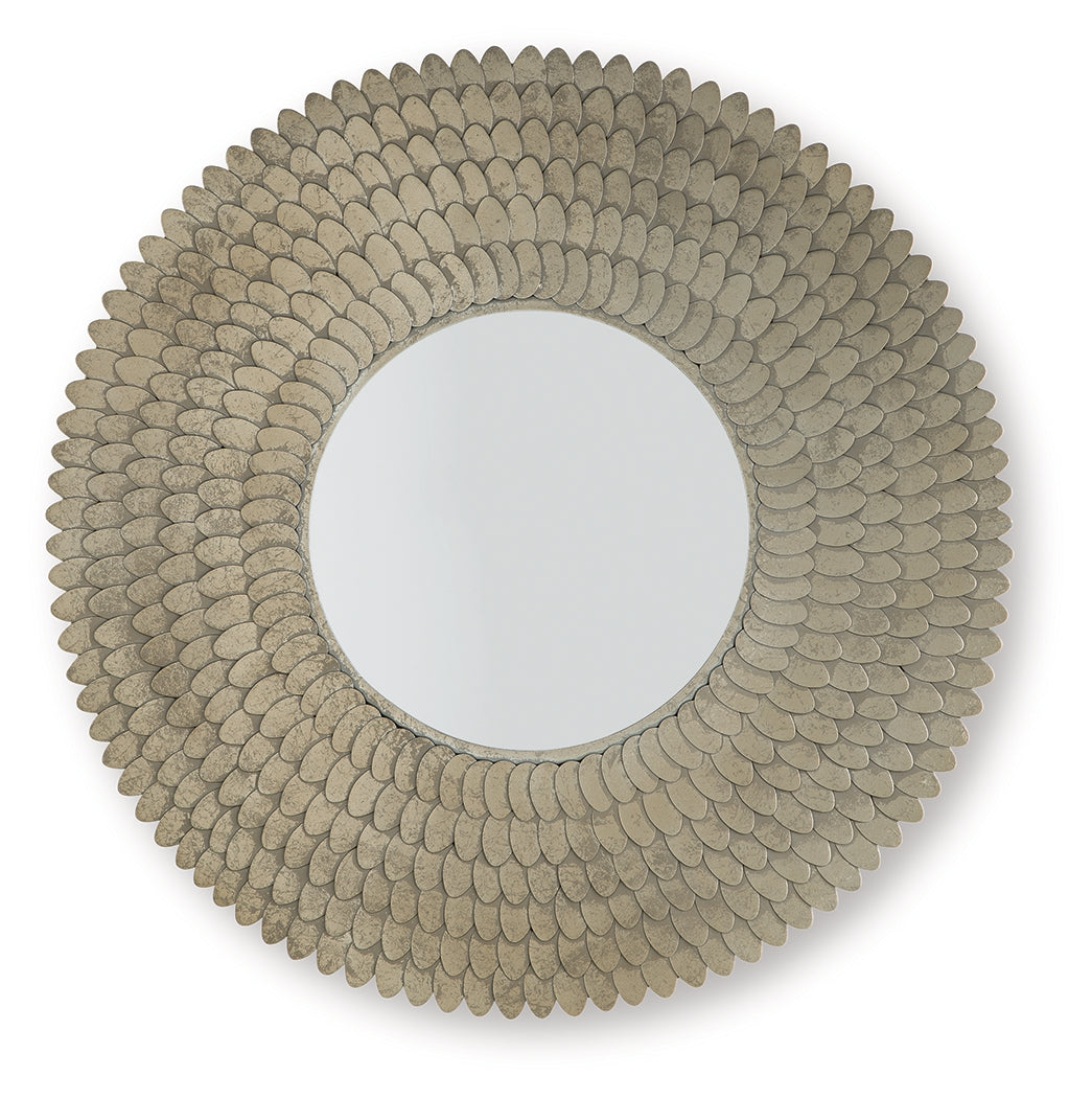 Wrightmund Champagne Finish Accent Mirror from Ashley - Luna Furniture
