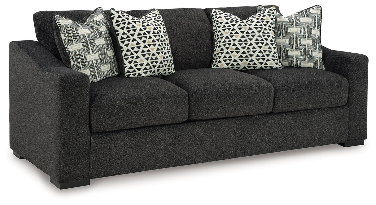 Wryenlynn Sofa, Loveseat, Chair and Ottoman in Onyx from Ashley - Luna Furniture
