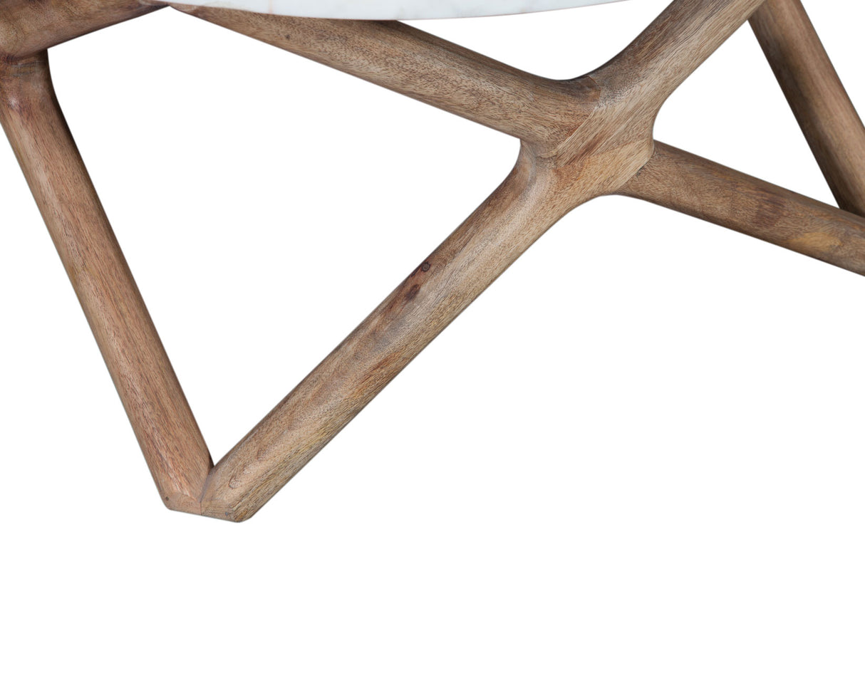 Wyman 3-Piece Round Banswara White Marble Top Table Set from Steve Silver - Luna Furniture