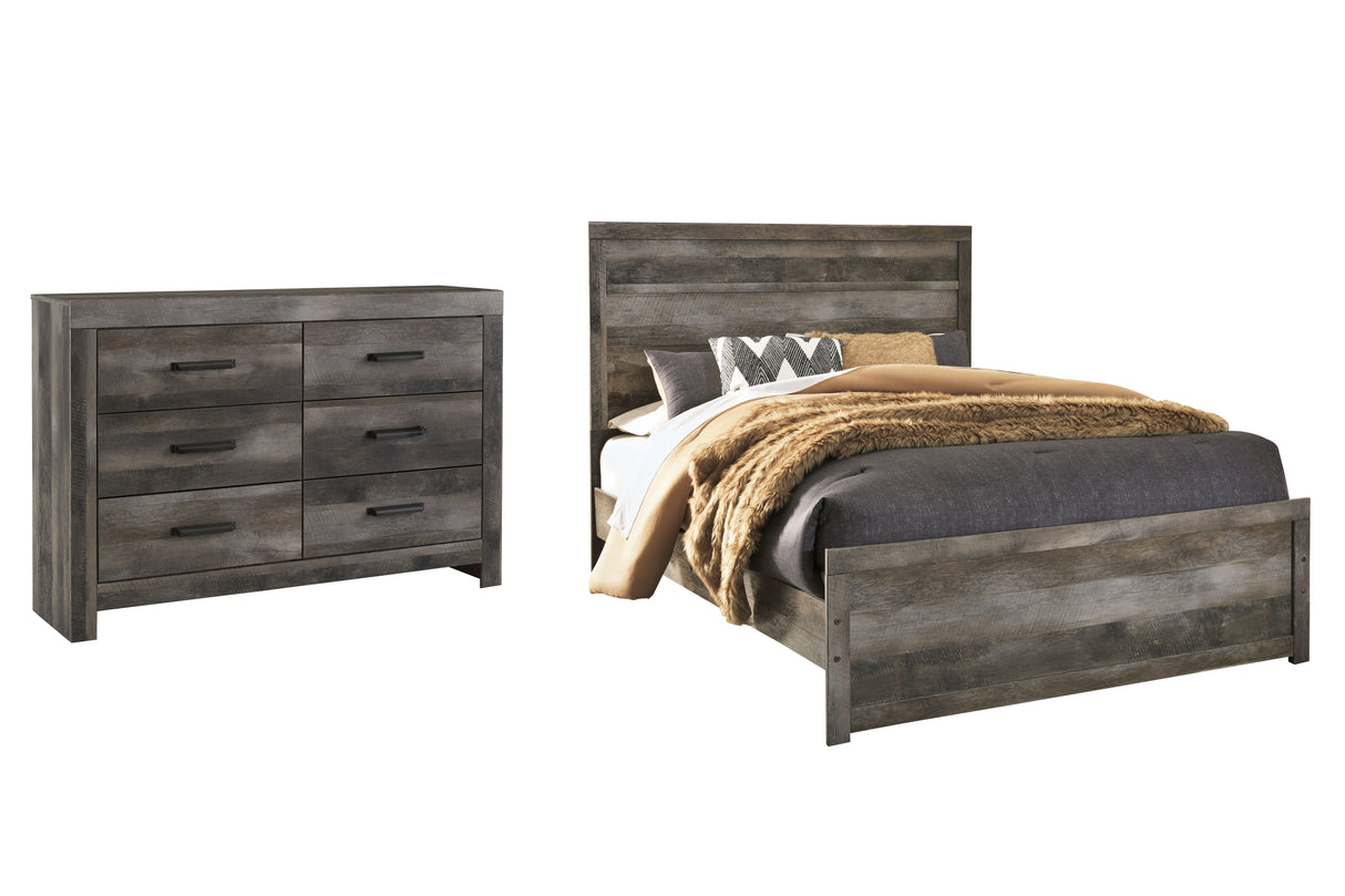 Wynnlow Queen Panel Bed with Dresser in Gray from Ashley - Luna Furniture