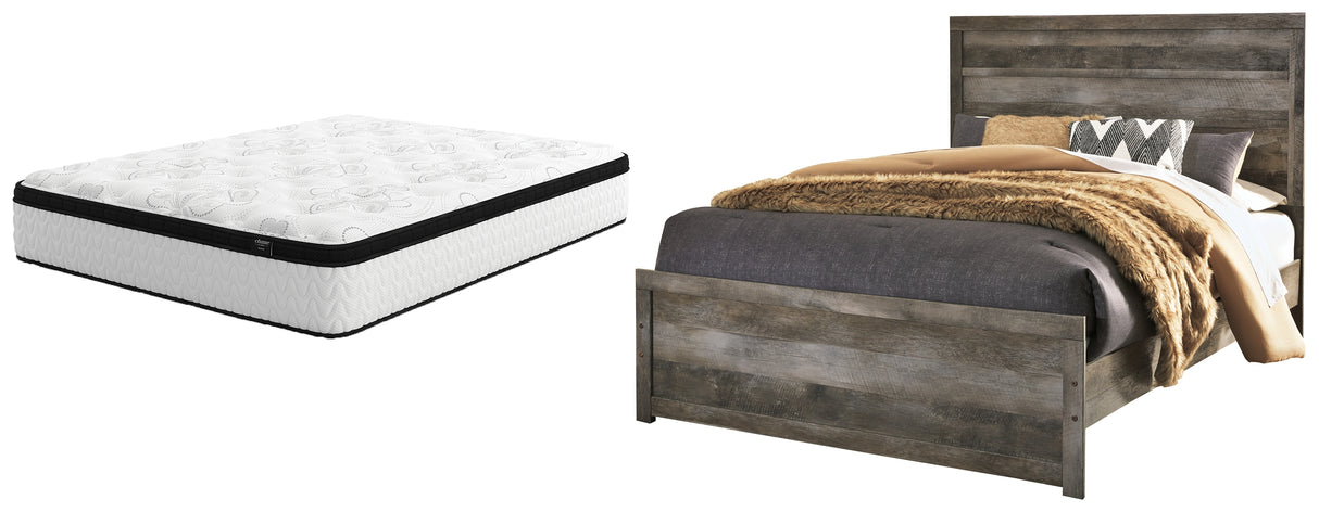 Wynnlow Queen Panel Bed with Mattress in Gray from Ashley - Luna Furniture