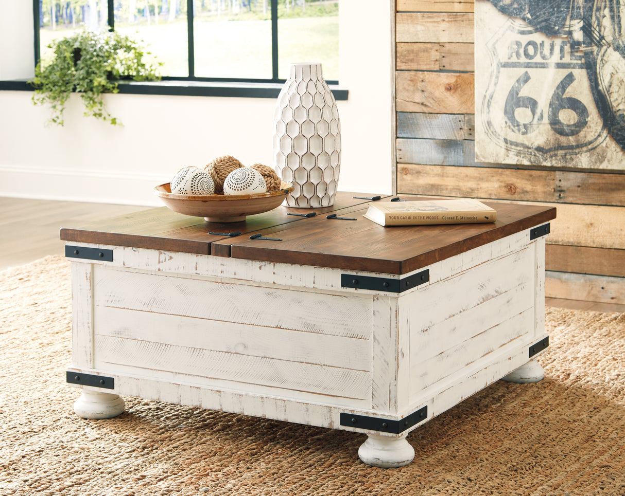 Wystfield White/Brown Coffee Table and 2 End Tables from Ashley - Luna Furniture