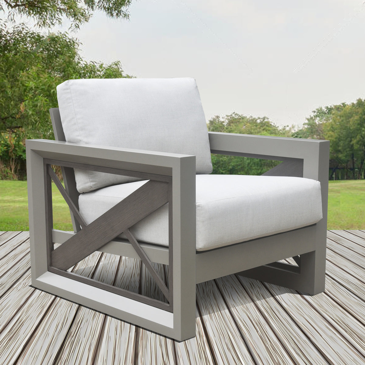 Dalilah Gray Patio Arm Chair from Steve Silver - Luna Furniture