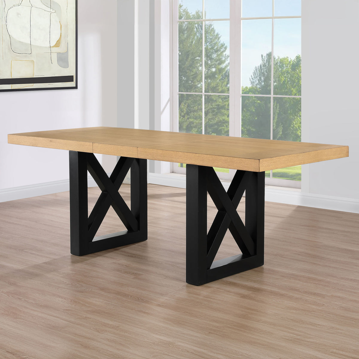 Magnolia 80-96-inch Counter Table w/18-inch Leaf, Black Base from Steve Silver - Luna Furniture