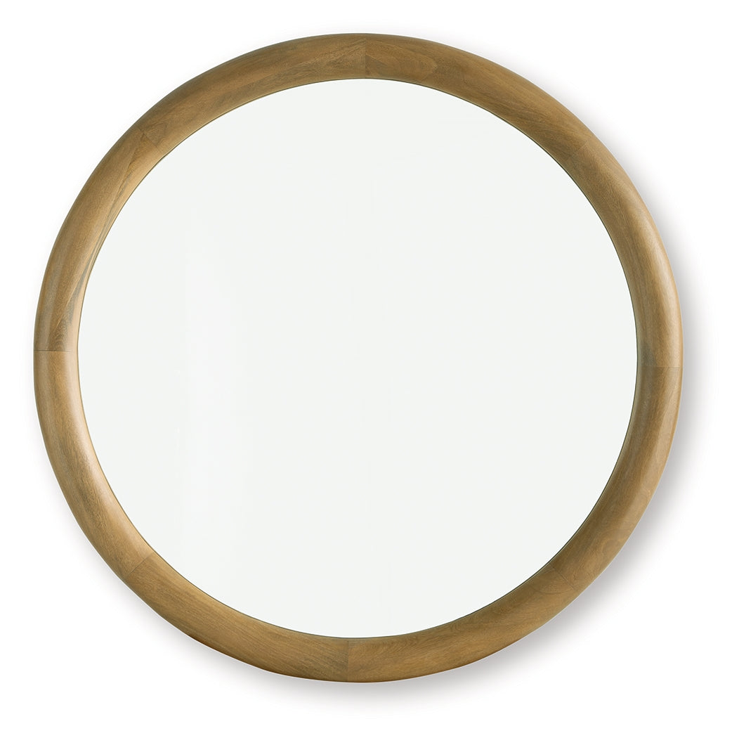 Yadiel Brown Accent Mirror from Ashley - Luna Furniture