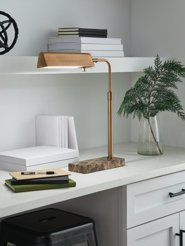 Yafe Bronze Finish Desk Lamp