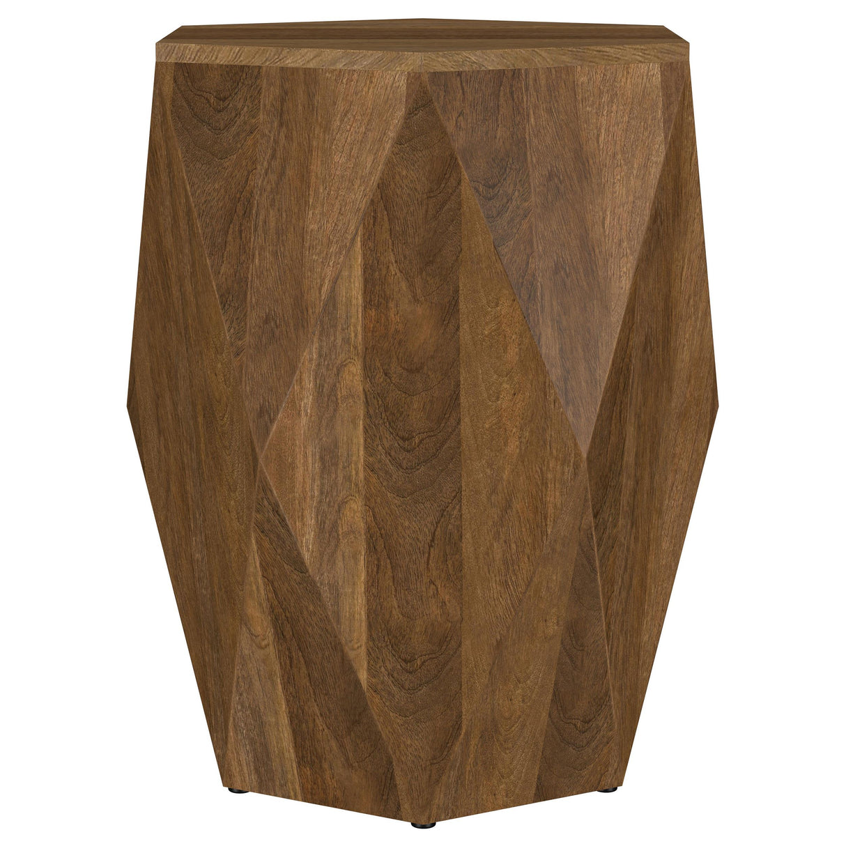 Zalika Natural Hexagonal Solid Mango Wood End Table from Coaster - Luna Furniture