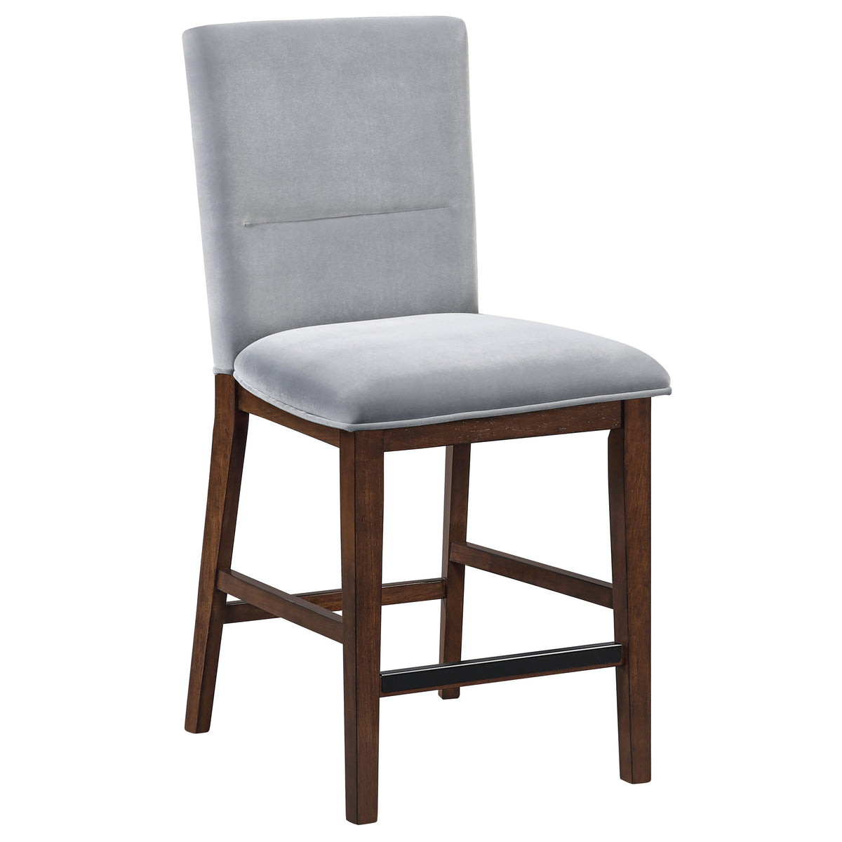 Zen Gray Velvet 24″ Counter Chair, Set of 2 from Steve Silver - Luna Furniture
