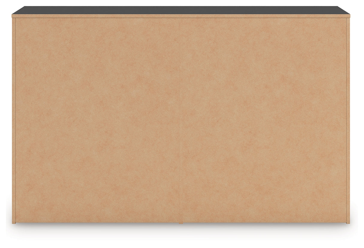 Zuraleus Black Queen Upholstered Bed, Dresser and Nightstand from Ashley - Luna Furniture