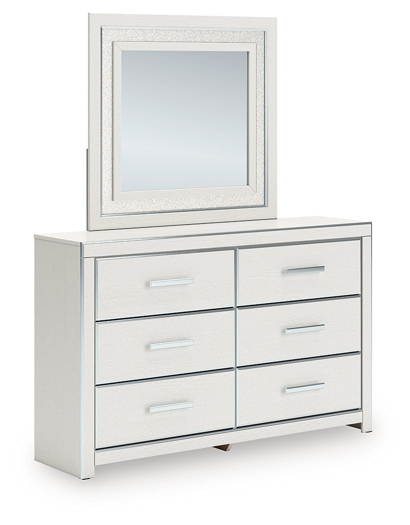 Zuraleus White Dresser and Mirror from Ashley - Luna Furniture