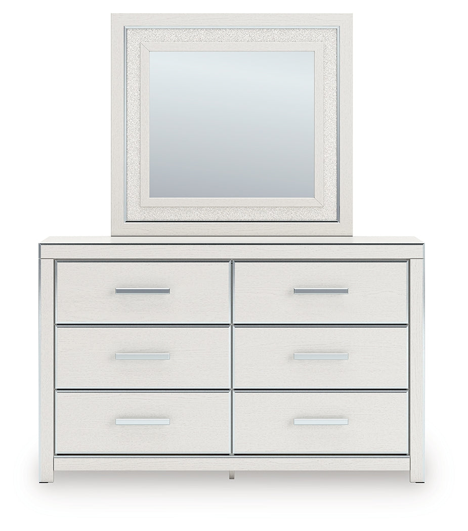 Zuraleus White Dresser and Mirror from Ashley - Luna Furniture