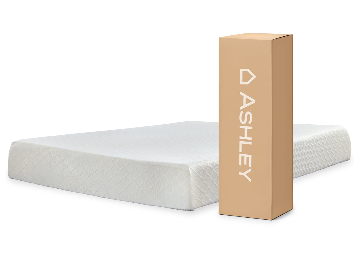 10 Inch Chime Memory Foam White California King Mattress in a Box from Ashley - Luna Furniture
