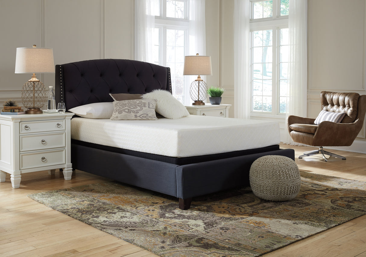 10 Inch Chime Memory Foam White California King Mattress in a Box from Ashley - Luna Furniture