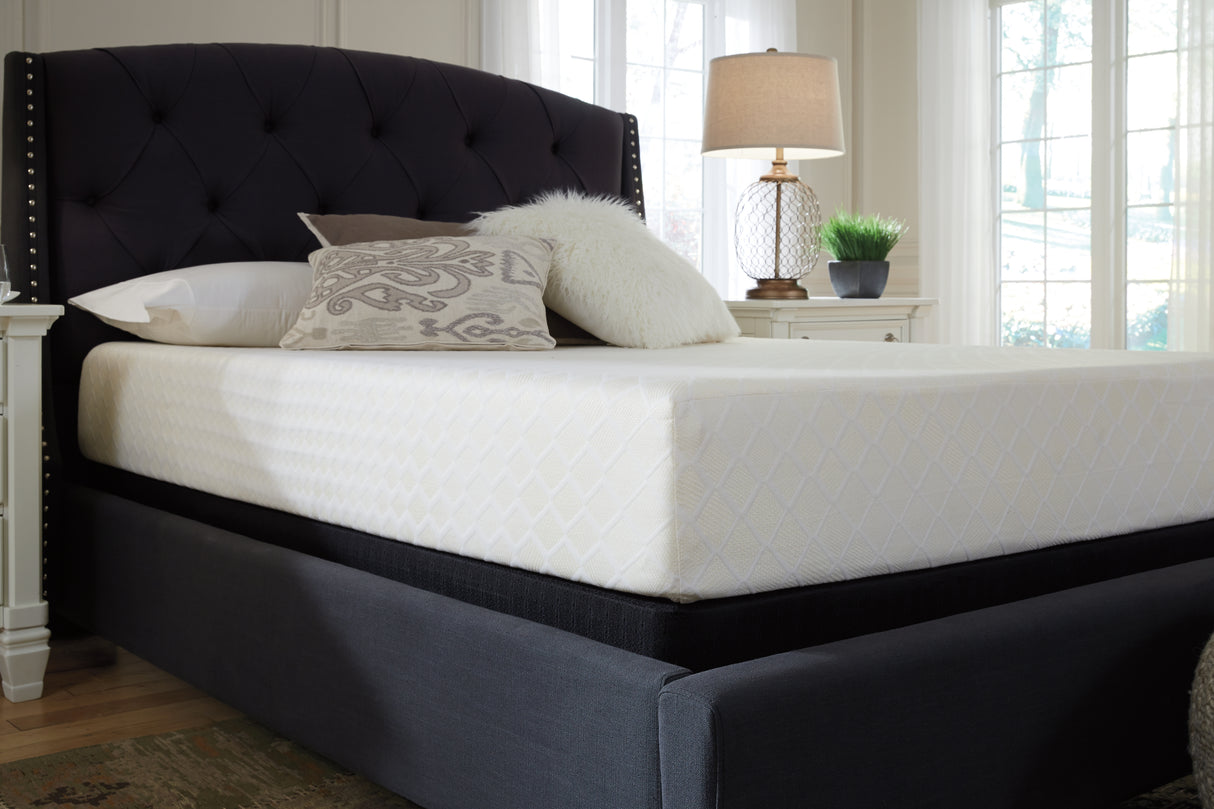 10 Inch Chime Memory Foam White California King Mattress in a Box from Ashley - Luna Furniture
