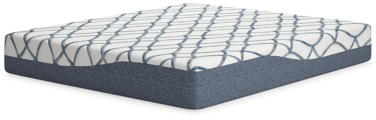 12 Inch Chime Elite 2.0 White/Blue California King Mattress from Ashley Furniture - Luna Furniture