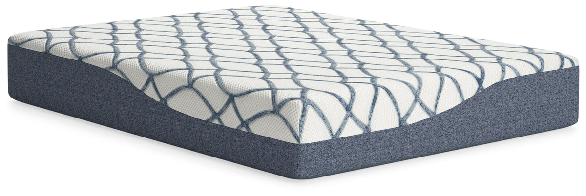 12 Inch Chime Elite 2.0 White/Blue Full Mattress from Ashley - Luna Furniture