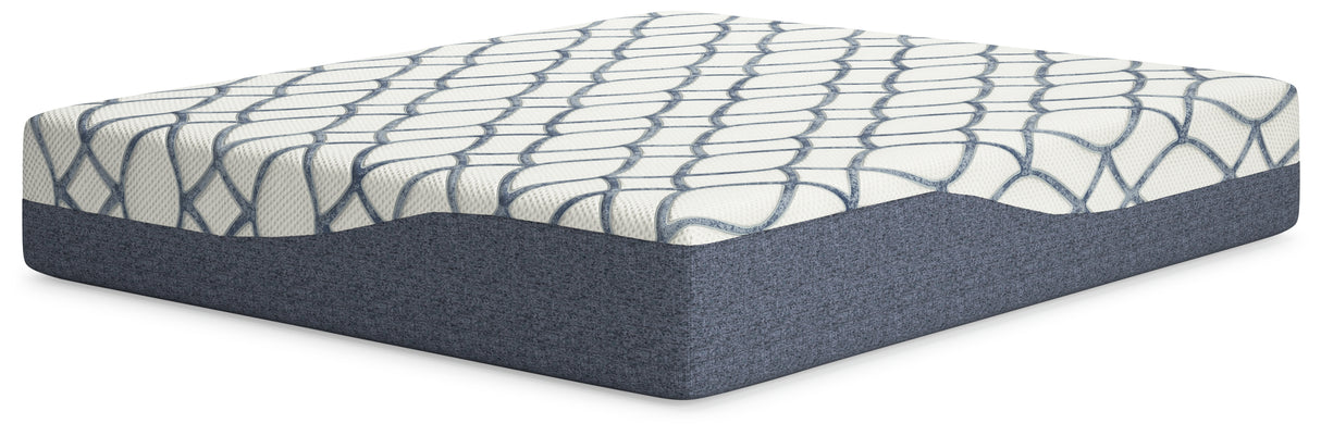 14 Inch Chime Elite 2.0 White/Blue California King Mattress from Ashley - Luna Furniture
