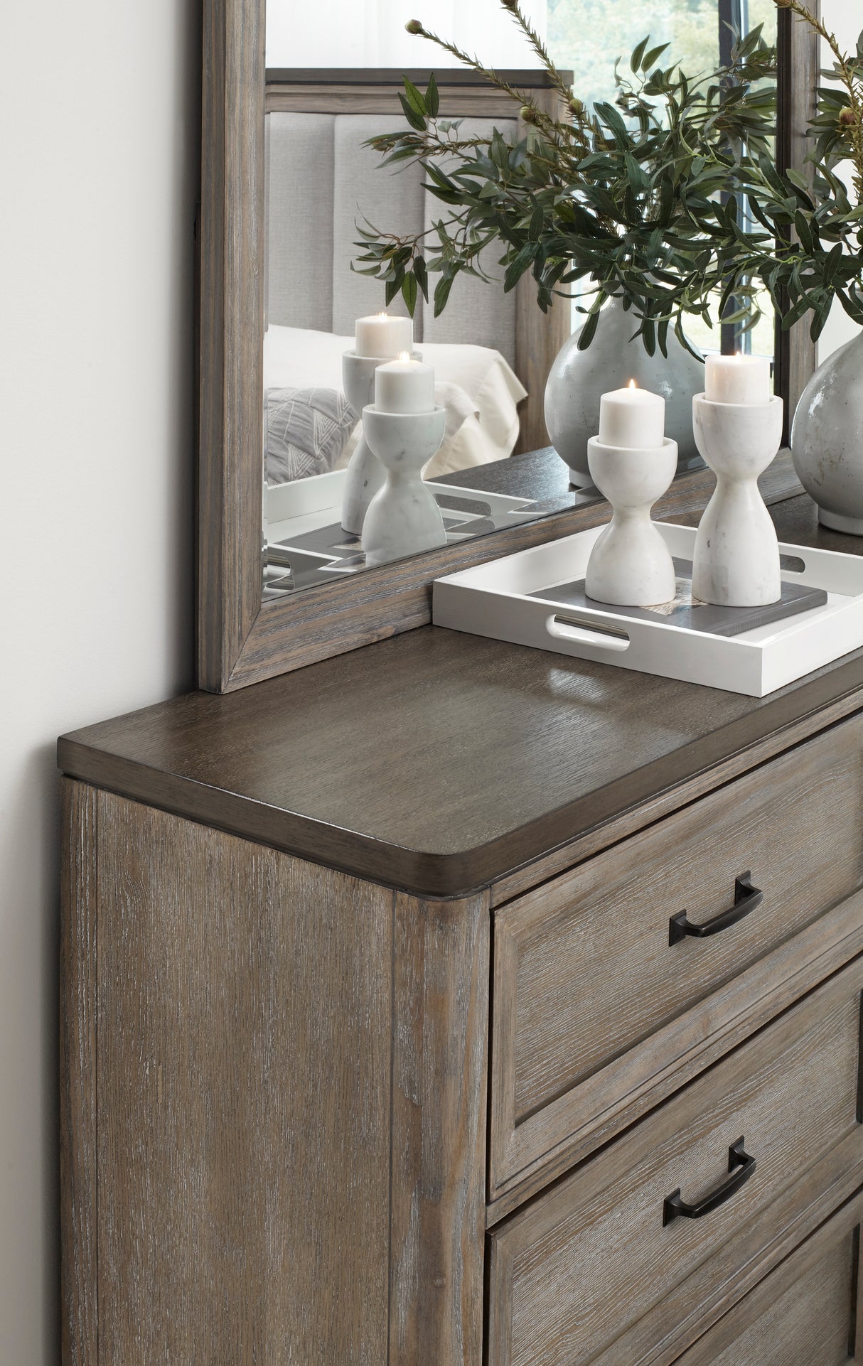 Newell Light Brown Mirror (Mirror Only) from Homelegance - Luna Furniture
