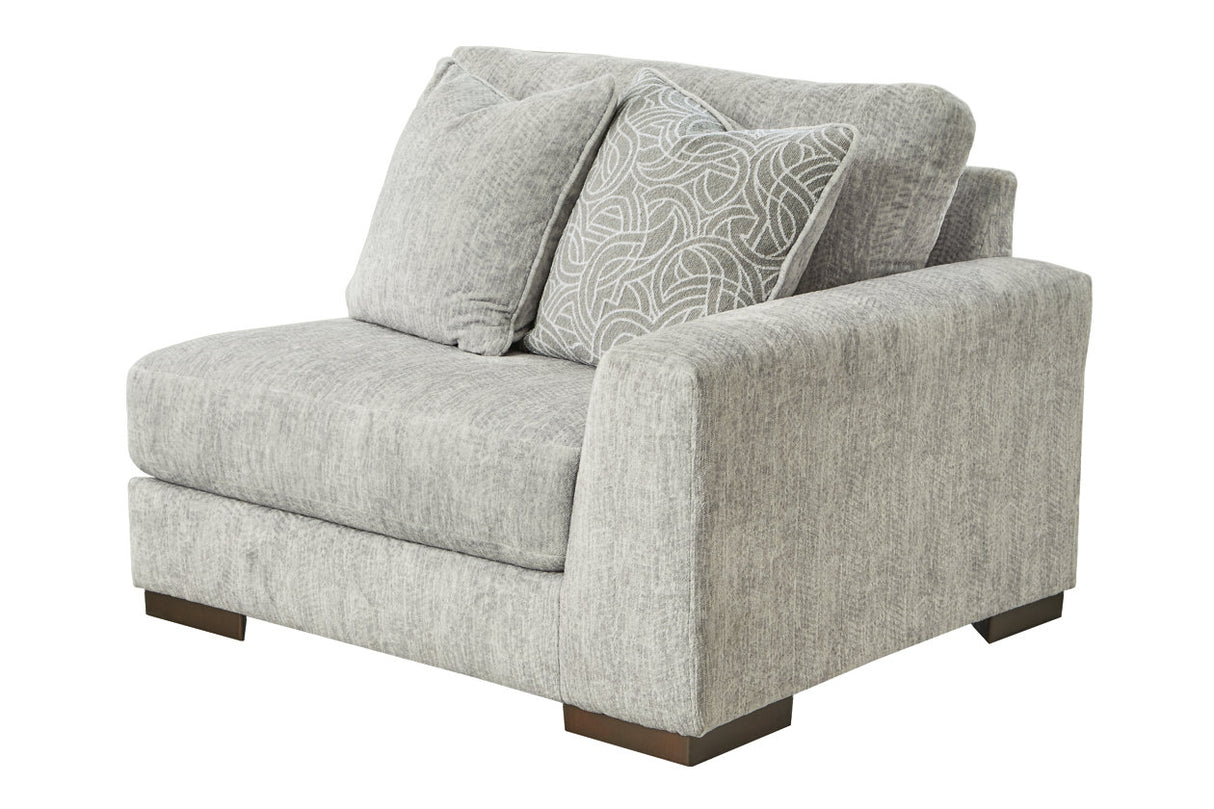 Regent Park Pewter Right-Arm Facing Corner Chair from Ashley - Luna Furniture