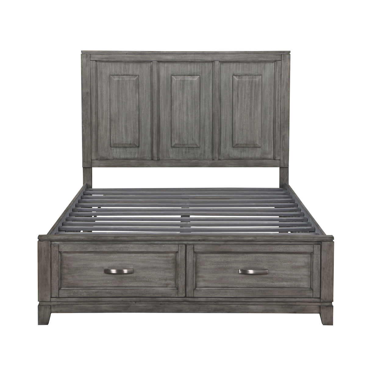 Garretson Gray 4-Piece Bedroom Set (Queen Bed, Nightstand, Dresser, Mirror) from Homelegance - Luna Furniture