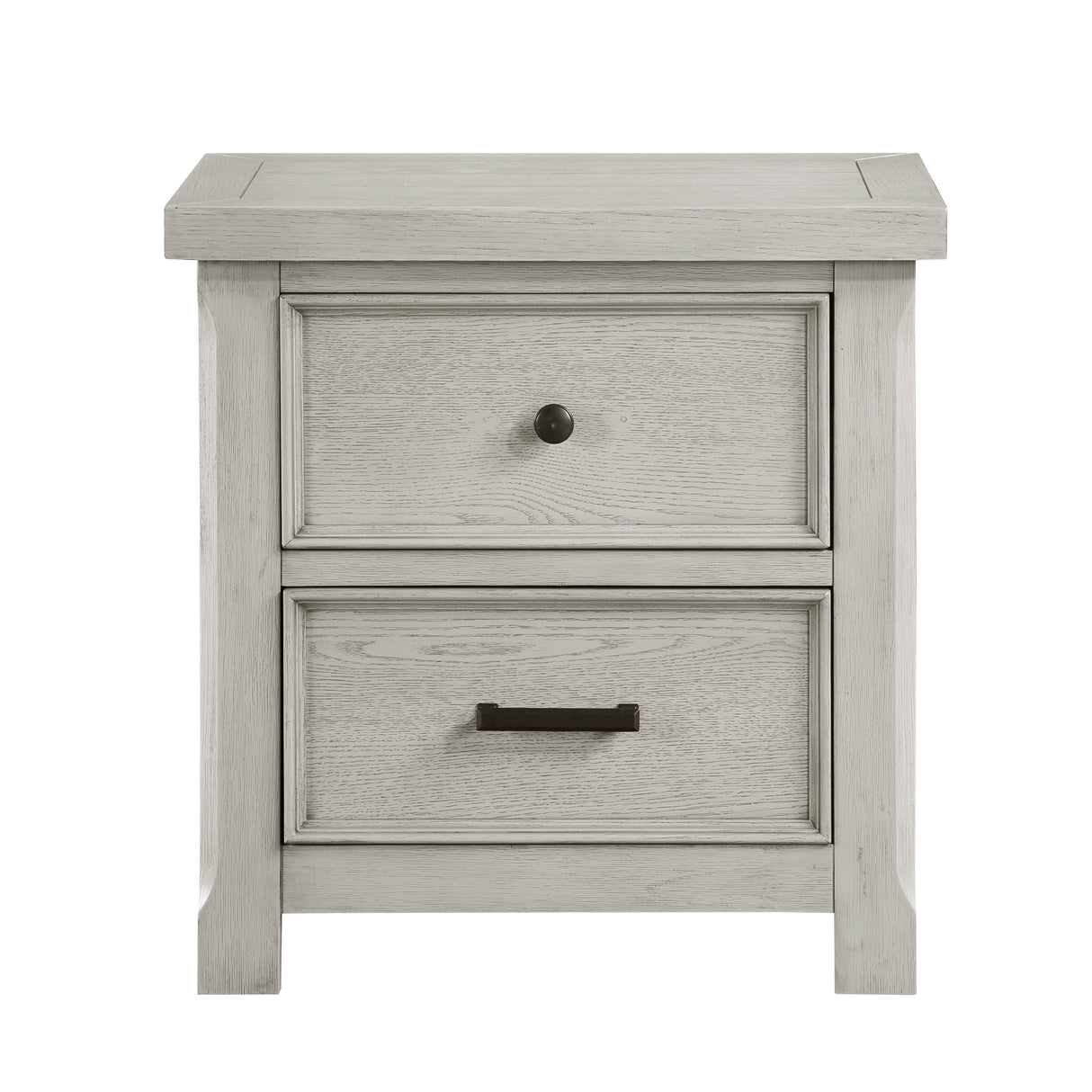 Providence Light Gray 4-Piece Bedroom Set (Queen Bed, Nightstand, Dresser, Mirror) from Homelegance - Luna Furniture