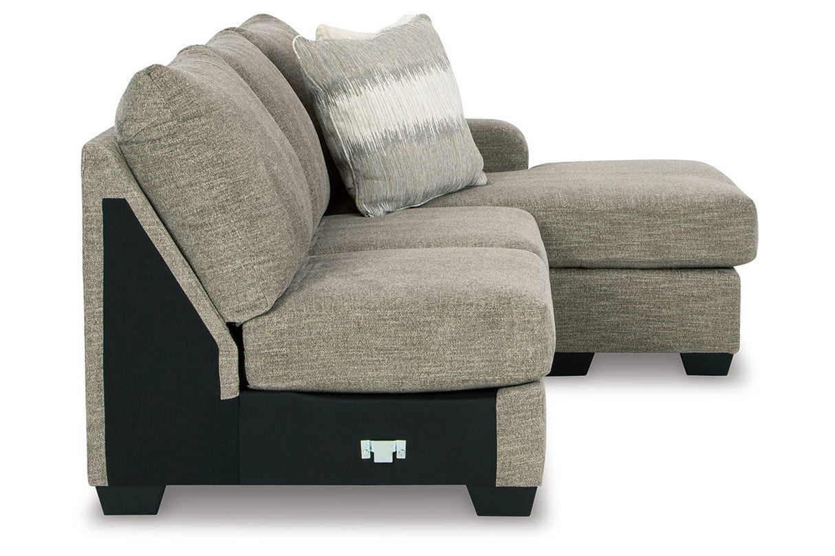 Creswell Stone Right-Arm Facing Sofa Chaise from Ashley - Luna Furniture