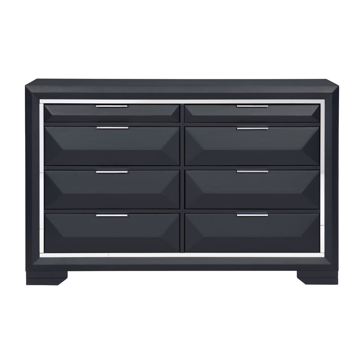 Rosemont Midnight Blue 4-Piece Bedroom Set (Queen Bed, Nightstand, Dresser, Mirror) from Homelegance - Luna Furniture