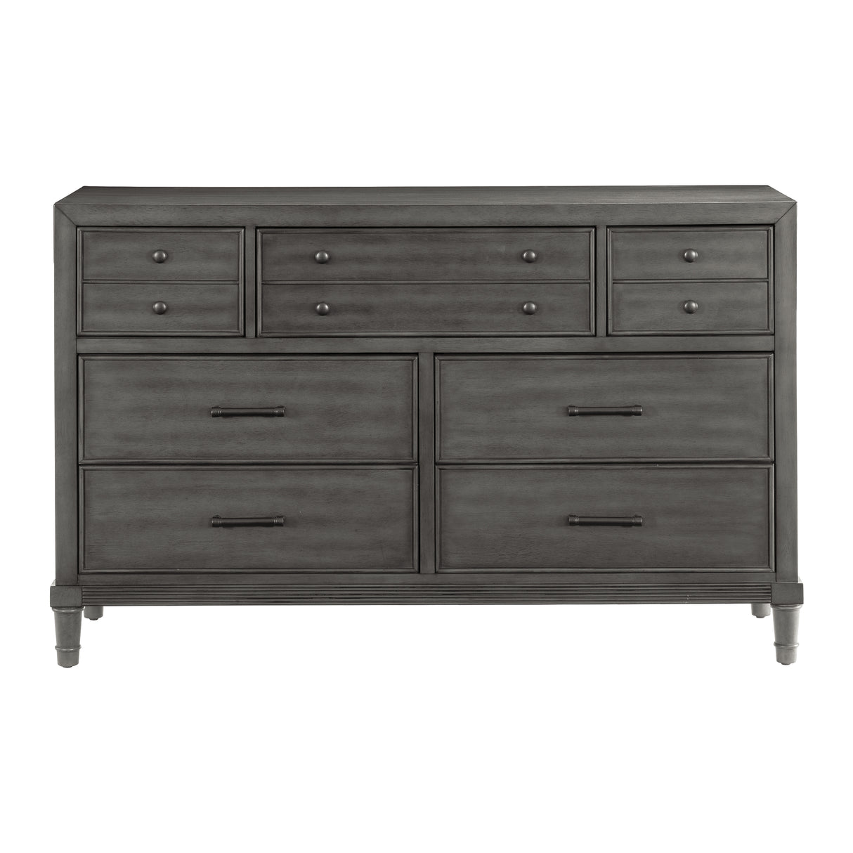 Wittenberry Gray 4-Piece Bedroom Set (Queen Bed, Nightstand, Dresser, Mirror) from Homelegance - Luna Furniture