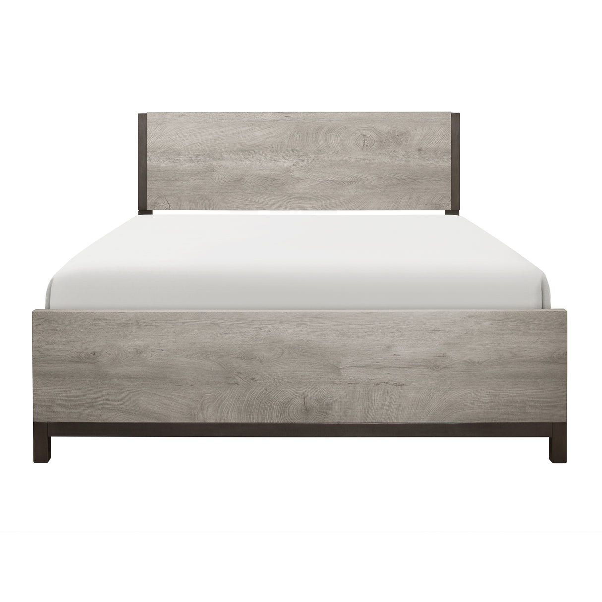Zephyr Light Gray 4-Piece Bedroom Set (Queen Bed, Nightstand, Dresser, Mirror) from Homelegance - Luna Furniture