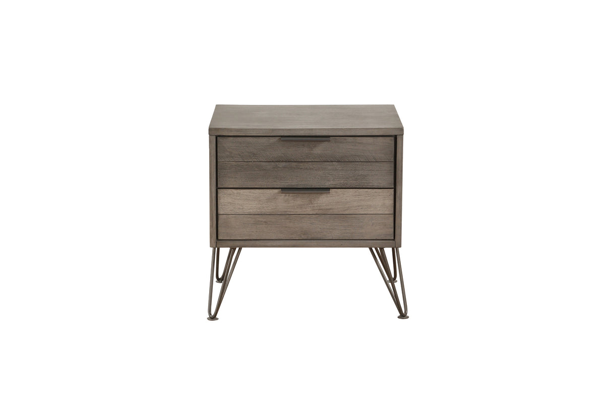 Urbanite Gray 4-Piece Bedroom Set (Queen Bed, Nightstand, Dresser, Mirror) from Homelegance - Luna Furniture