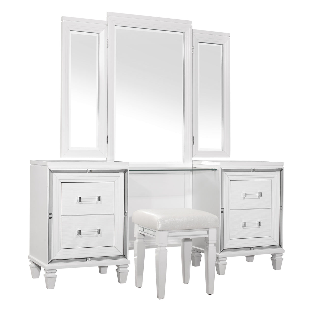 Tamsin White Vanity Set from Homelegance - Luna Furniture
