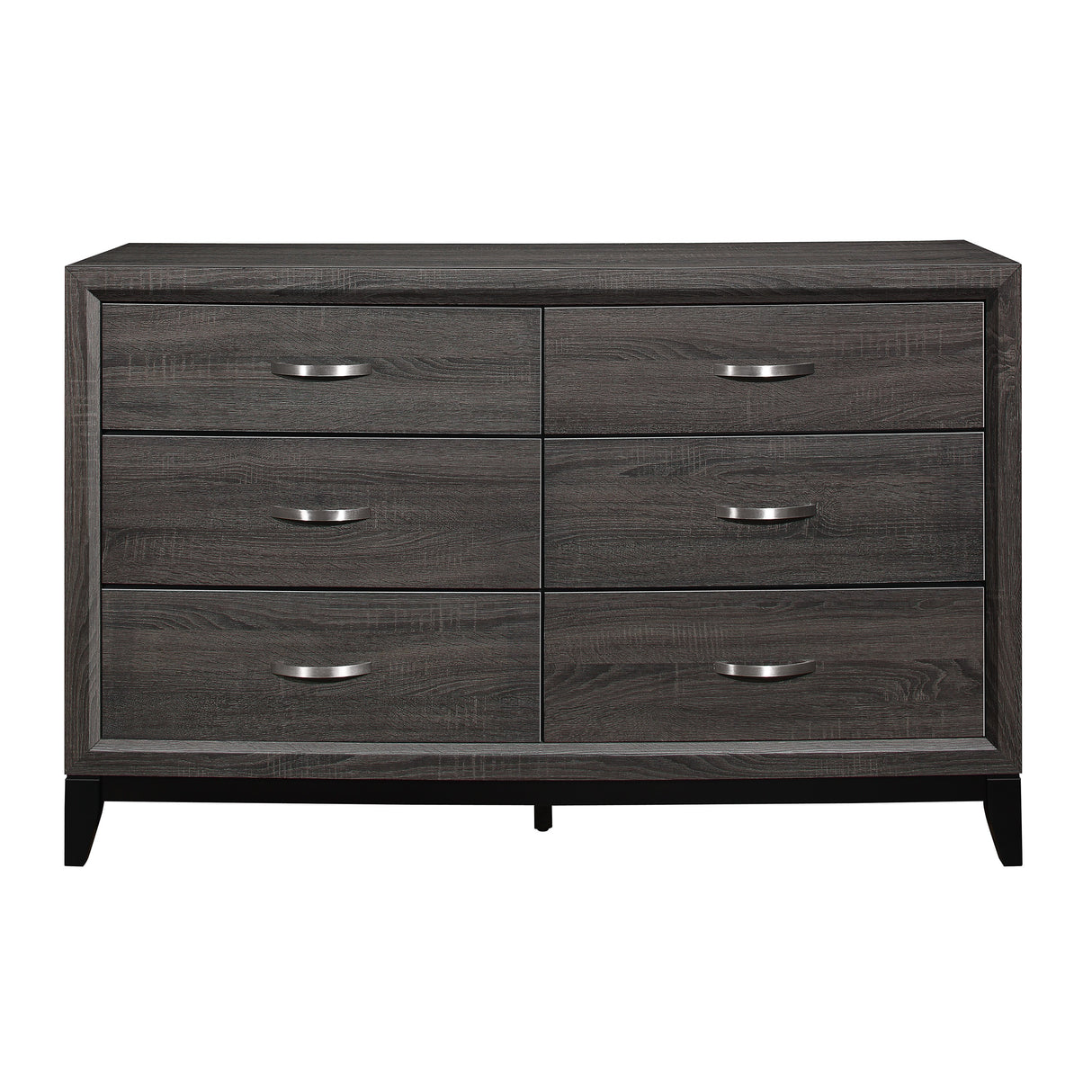 Davi Gray 4-Piece Bedroom Set (Queen Bed, Nightstand, Dresser, Mirror) from Homelegance - Luna Furniture