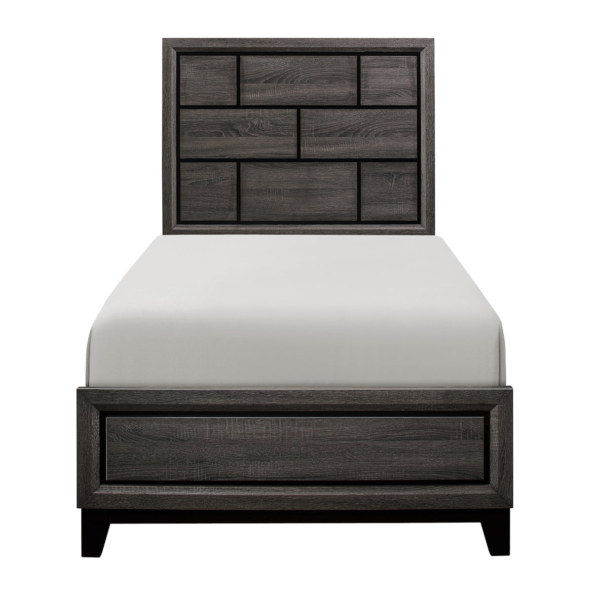 Davi Gray Twin Bed from Homelegance - Luna Furniture