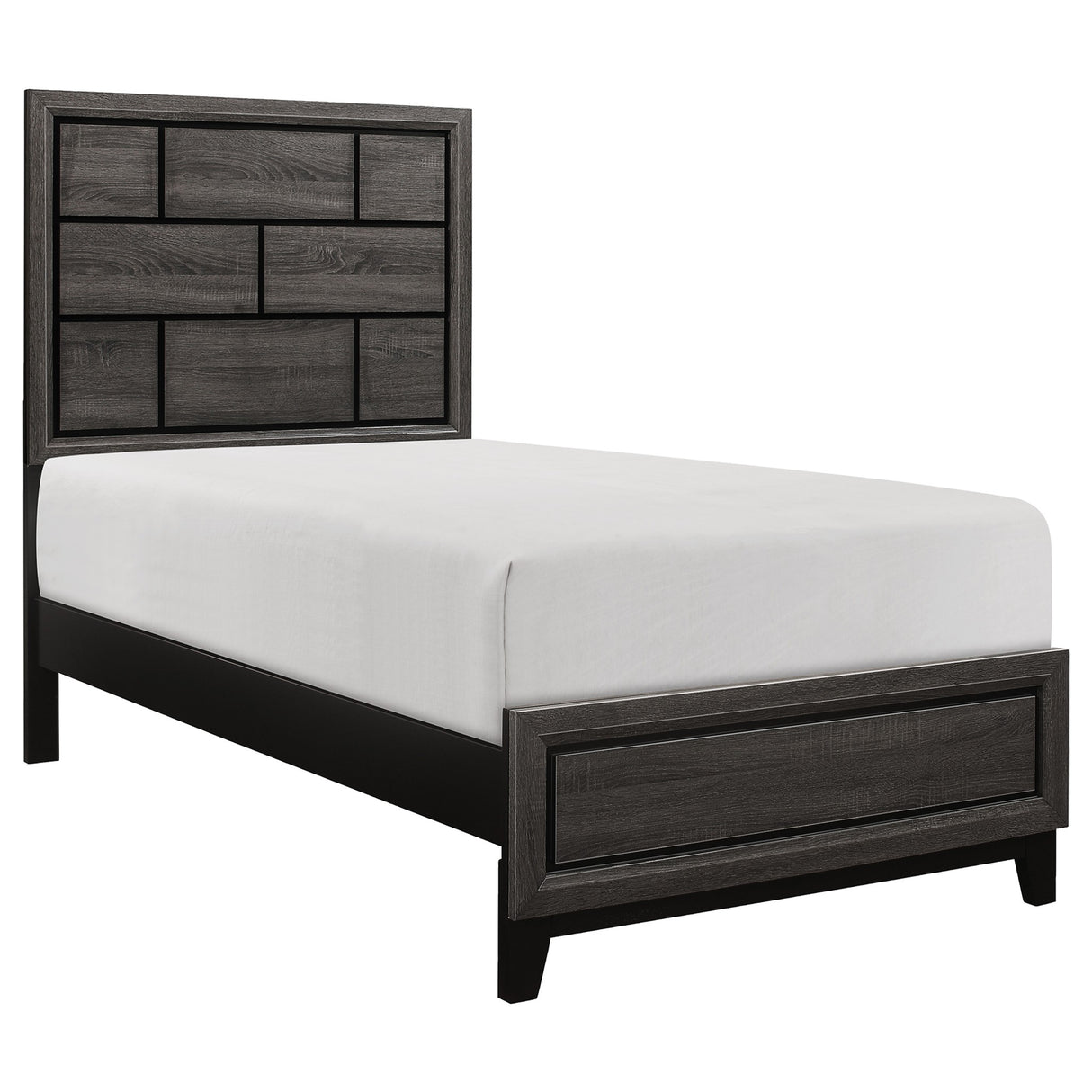 Davi Gray Twin Bed from Homelegance - Luna Furniture
