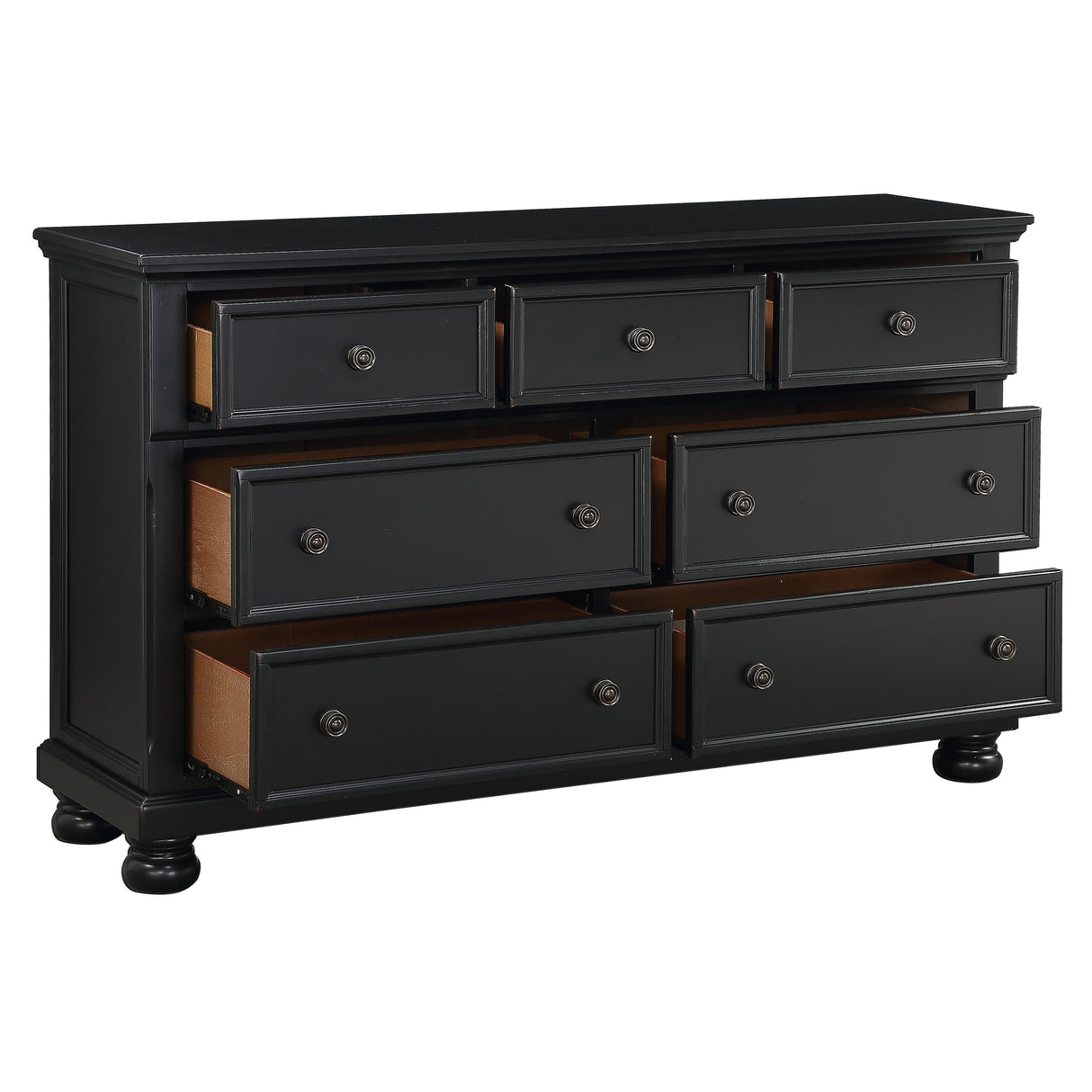 1714BK-1*44-Piece Bedroom Set (Queen Bed, Nightstand, Dresser, Mirror) from Homelegance - Luna Furniture