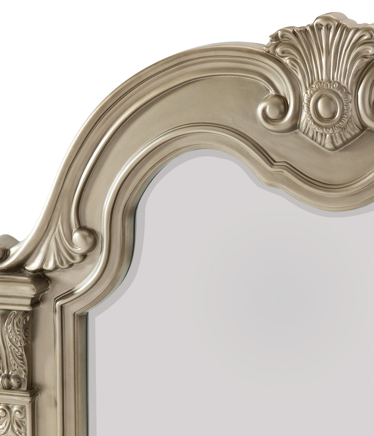 Cavalier Silver 4-Piece Bedroom Set (Queen Bed, Nightstand, Dresser, Mirror) from Homelegance - Luna Furniture